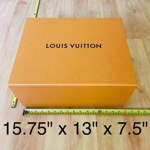 LV Louis Vuitton Gift Box - orange large gift box {empty} (15.75" x 13" x 7.5")